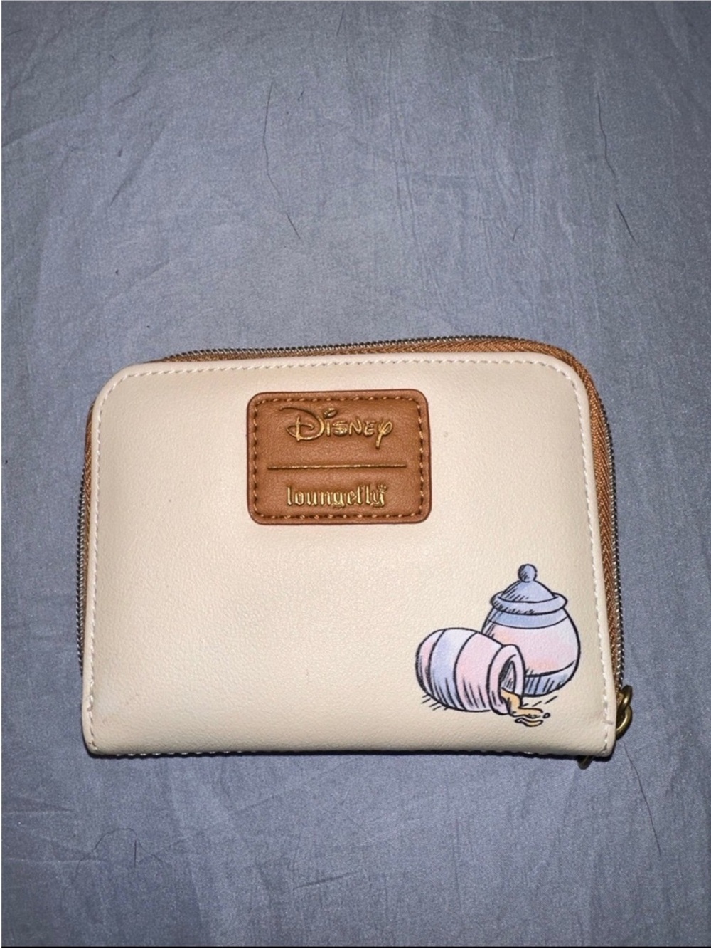 Loungefly Cream Wallet With Teapot And Spilled Cup Illustration